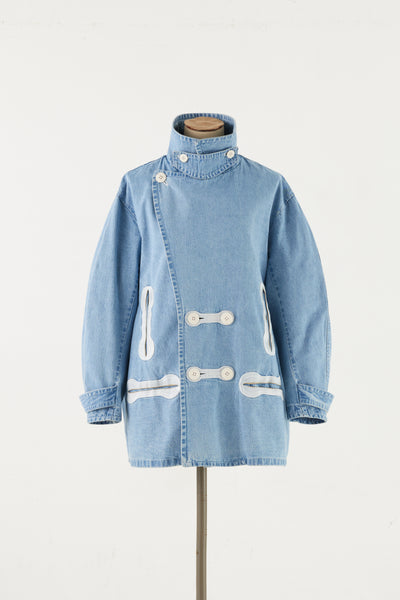 DENIM SHORT P COAT BLEACH