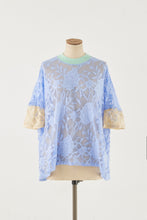 画像をギャラリービューアに読み込む, Jacquard big tee Blue×White
