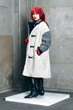 画像をギャラリービューアに読み込む, Far Collarless Long P coat　Ecru×Check
