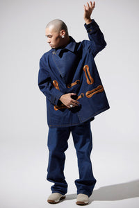 DENIM SHORT P COAT INDIGO