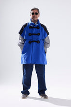 画像をギャラリービューアに読み込む, THREE LAYER VEST PONCHO BLUE
